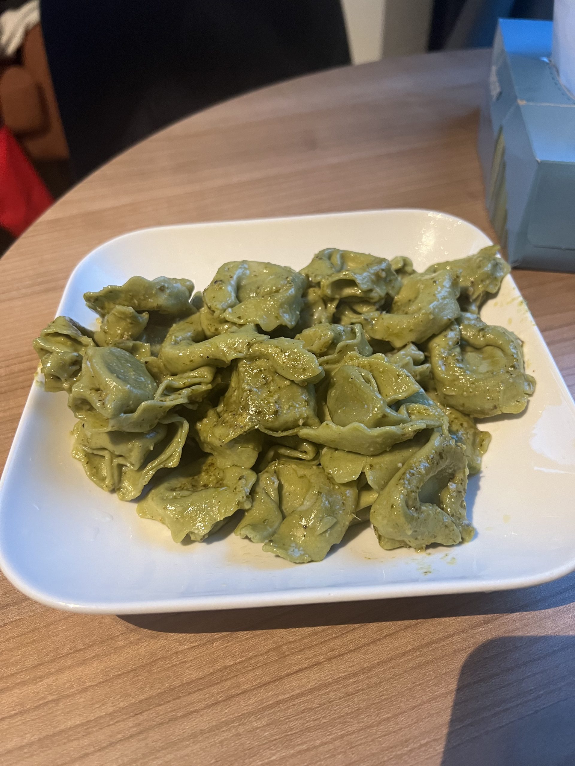 Spinach Ravioli with Pesto Sauce